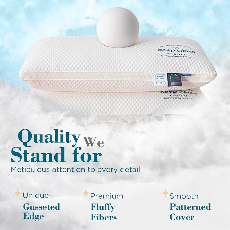 Bed Pillow for Sleeping,Queen Size Breathable and Soft with Hotel Quality, Gusseted Pillow Ergonomic Support for Back, Stomach or Side Sleeper 48x74cm - Image 3