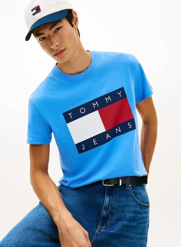 TOMMY JEANS  Flag Badge Jersey Crew Neck T-Shirt for Men | Best Price UAE
