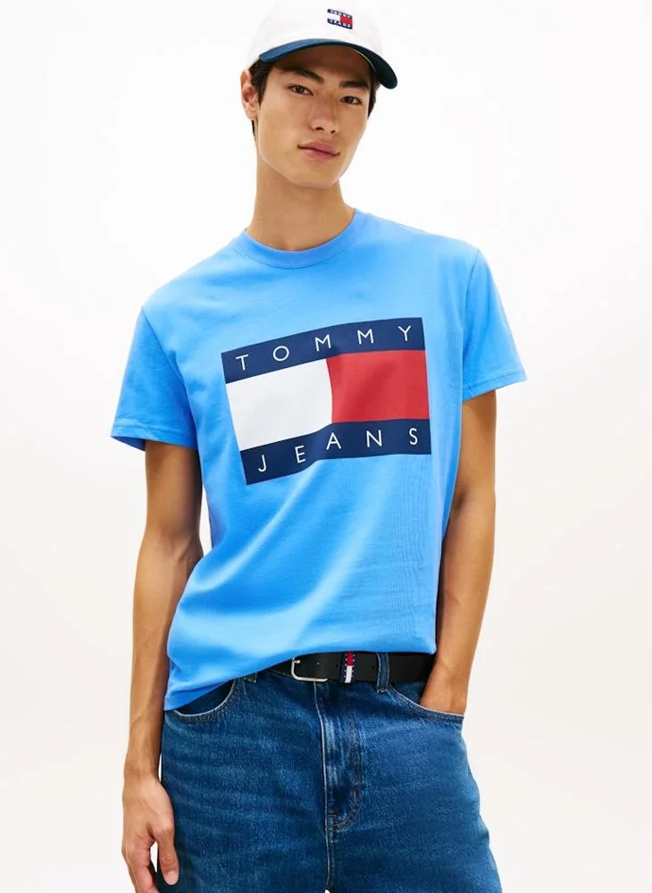TOMMY JEANS Flag Badge Jersey Crew Neck T-Shirt