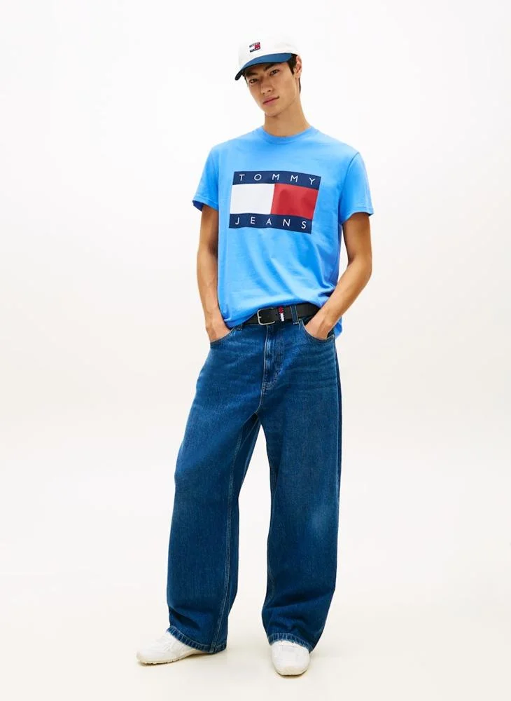 TOMMY JEANS  Flag Badge Jersey Crew Neck T-Shirt for Men | Best Price UAE
