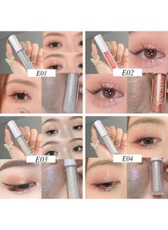VERONNI Liquid Glitter Eyeshadow 6 Colors Metallic Glitter Shimmer Eye Shadow Makeup Kit Pigmented Quick Drying Waterproof Long Lasting Sparkling Eye Glitter Make Up  - Image 4