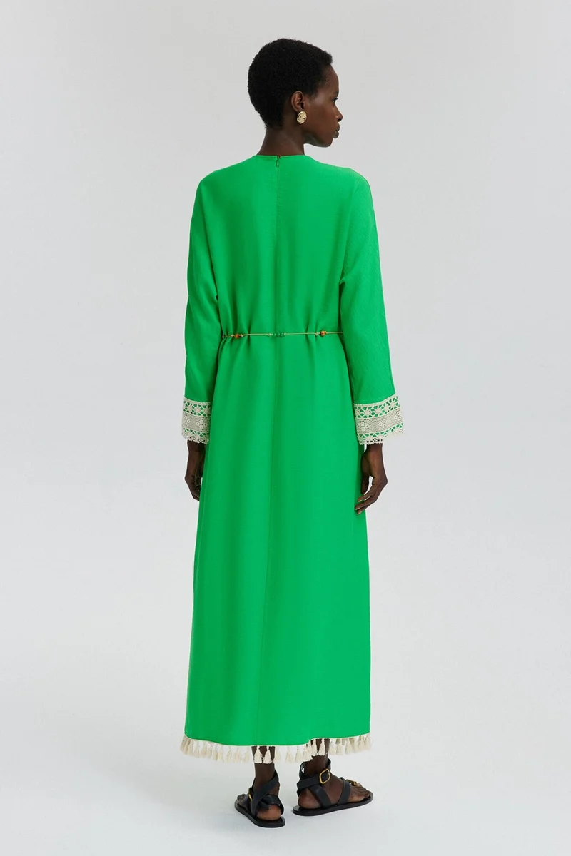 Touche Sleeve Lace Detailed Dress