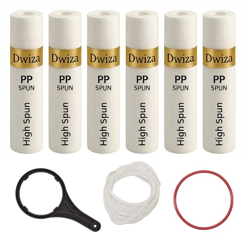 Dwiza Enterprise 10 Inch High Density PP Spun Filters for All Type RO Water Purifiers | 5 Micron Water Filter Candle | Pre-Filter Cartridge | Outer Filter Candle - 06 Spun Filters - Image 1