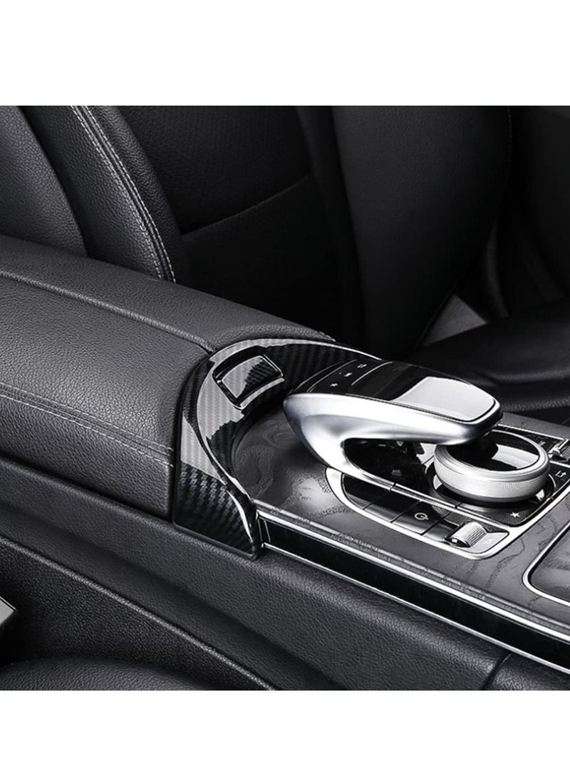 Y&D Car Interior Center Console Armrest Storage Box Release Button Switch Protective Cover Trim for Mercedes Benz C Class W205 GLC X253 Accessories 2015-2020(Carbon Fiber Color)  - Image 5