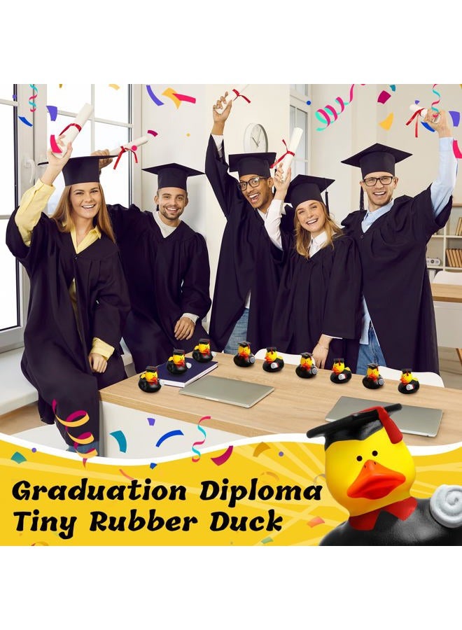 Sratte 24 Pack 2" Rubber Ducks in Bulk Graduation Diploma Tiny Rubber Duck 2025 Grad Cruise Ducks for Adults Graduates Gift Prize Graduation Party Decorations(Black, Red) - Image 5
