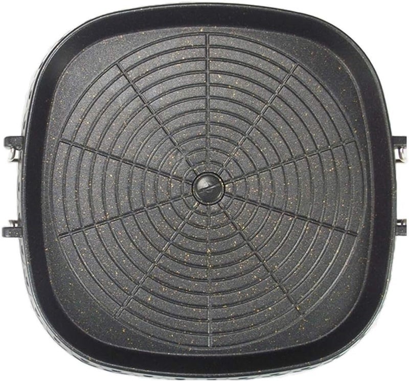 CHYIR Korean Style Square Grill Pan with Maifan Coated Surface,Non-stick Smokeless Barbecue Stovetop Plate for Indoor Outdoor BBQ - Image 1