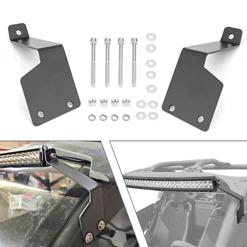 DaSen Roof Windshield Light Bar Mounting Brackets for 42 LED Light Bar Compatible with Canam Maverick X3 MAX DS RS MR Turbo R 20172025