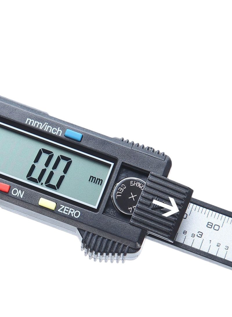 اعاره فرجار رقمي بشاشة LCD، زر تغيير سريع لتحويلات البوصة والكسور والمليمتر، فرجار رقمي 150 مم - Image 5