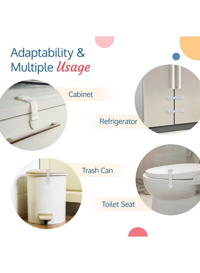 لوفلاب أقفال أثاث أمان للأطفال، عبوة من 10 قطع؛ قابلة للتعديل ومرنة مع لاصق 3M - Image 5