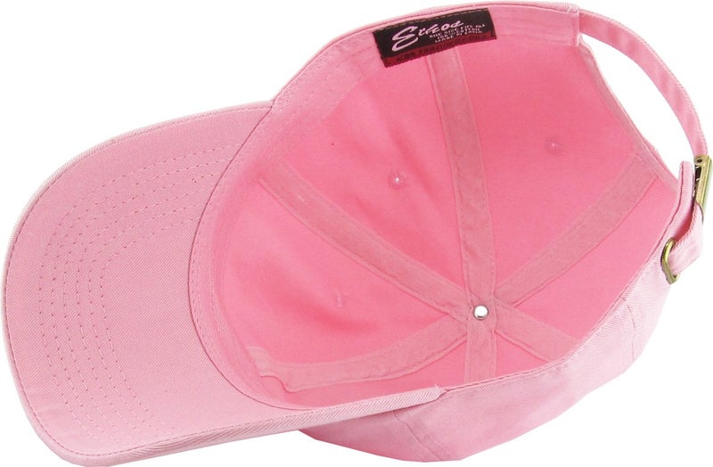 KBETHOS KB-LOW PNK Classic Cotton Dad Hat Adjustable Plain Cap. Polo Style Low Profile (Unstructured) (Classic) Pink Adjustable - Image 5