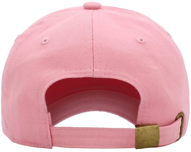 KBETHOS KB-LOW PNK Classic Cotton Dad Hat Adjustable Plain Cap. Polo Style Low Profile (Unstructured) (Classic) Pink Adjustable - Image 3