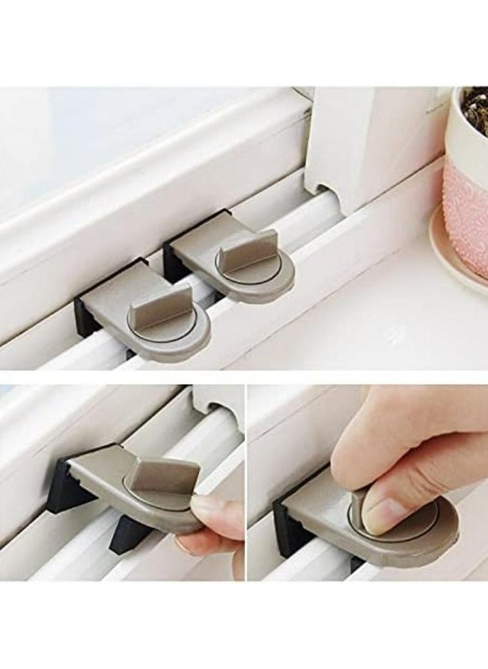 Oasisgalore 2 Pack Sliding Door Safety Lock Adjustable Sliding Door Child Safety Window Lock  - Image 3