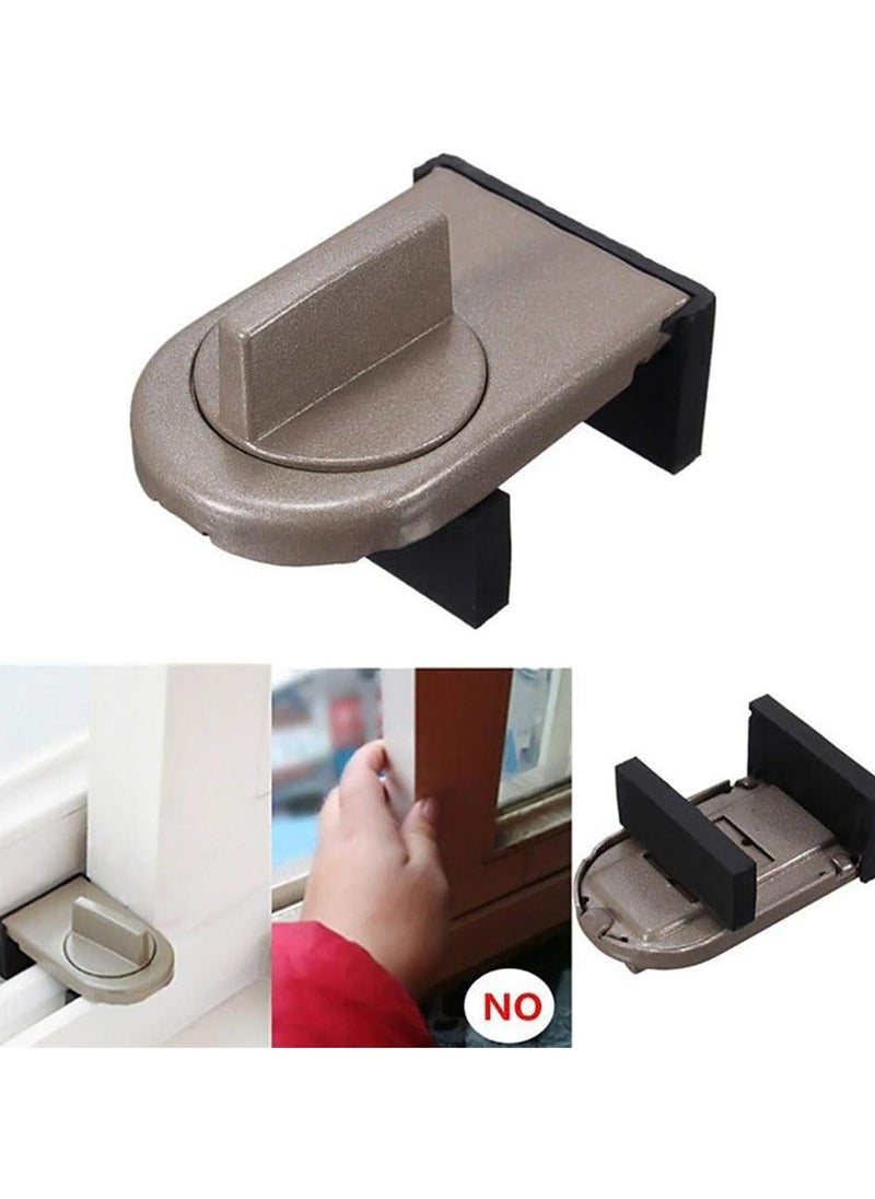 Oasisgalore 2 Pack Sliding Door Safety Lock Adjustable Sliding Door Child Safety Window Lock  - Image 4