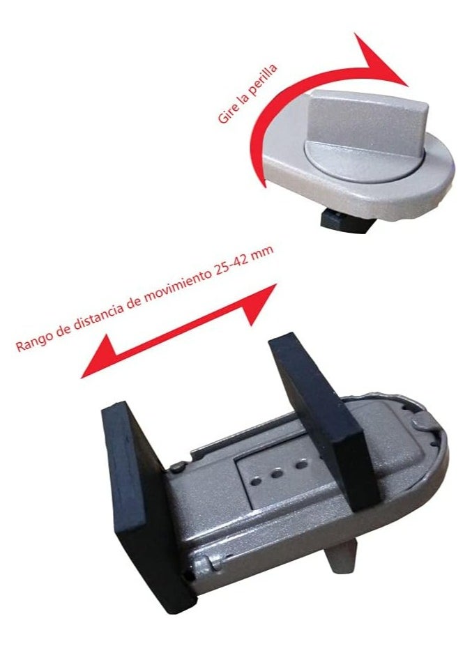 Oasisgalore 2 Pack Sliding Door Safety Lock Adjustable Sliding Door Child Safety Window Lock  - Image 5