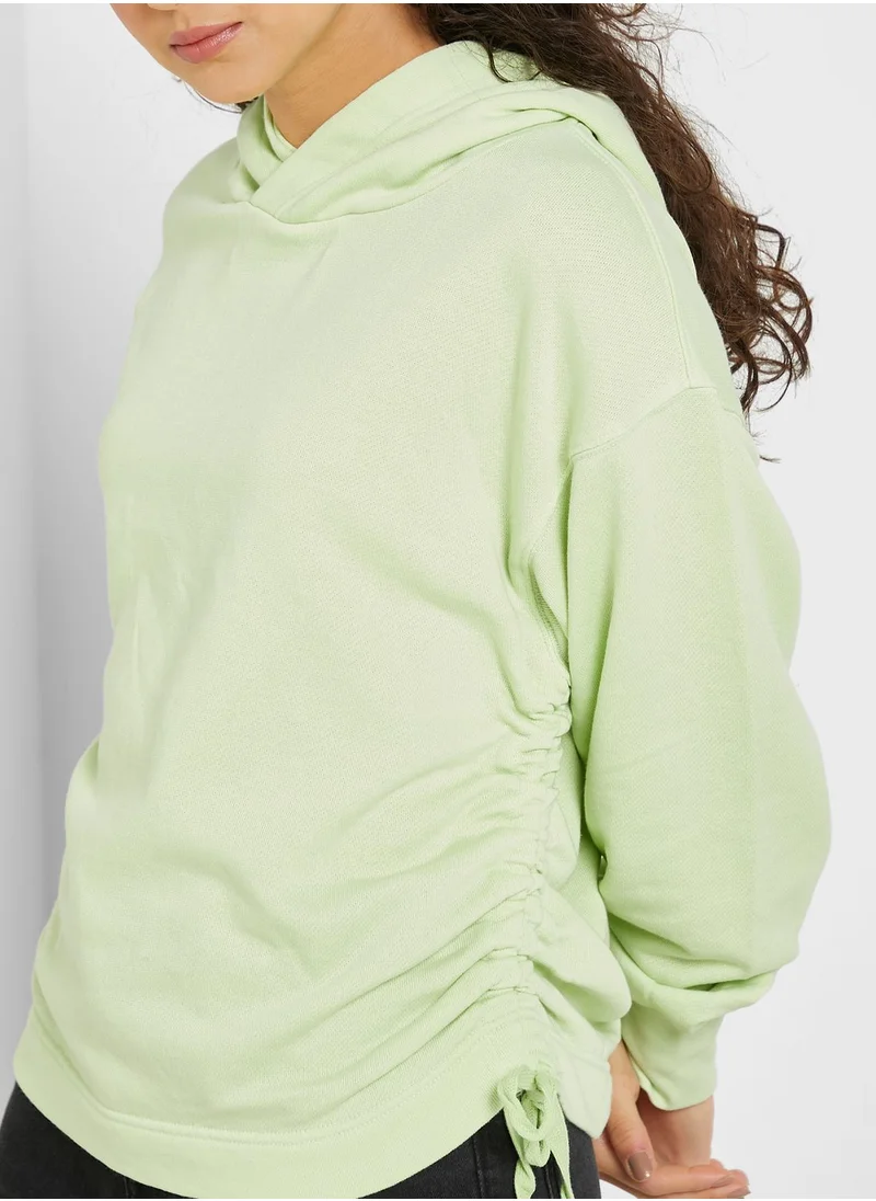 Aerie Ruched Knitted Hoodie