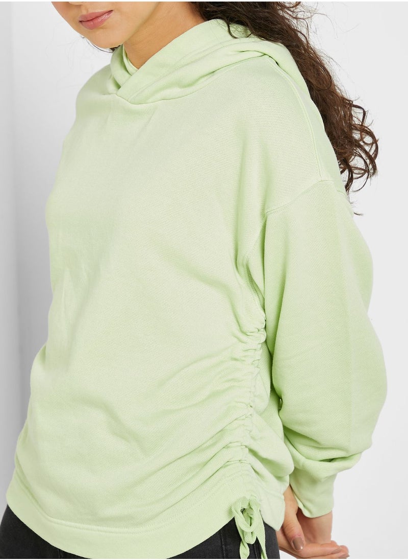 Aerie Ruched Knitted Hoodie  - Image 3