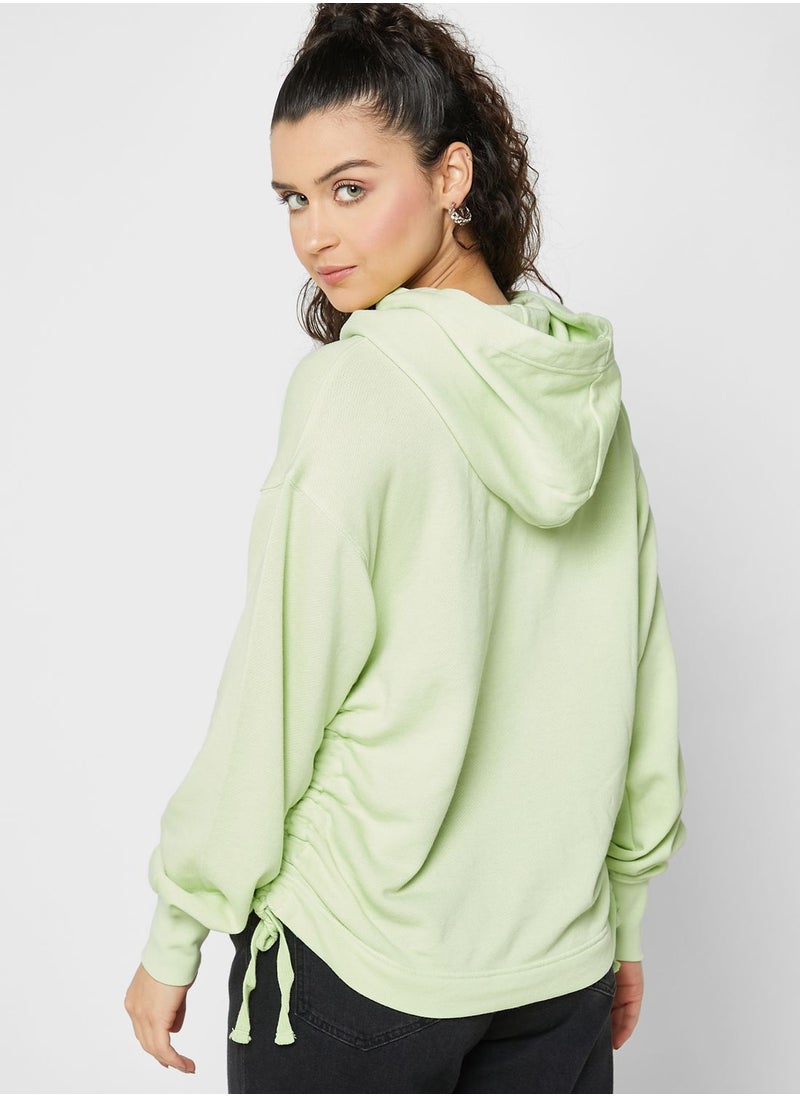 Aerie Ruched Knitted Hoodie  - Image 2