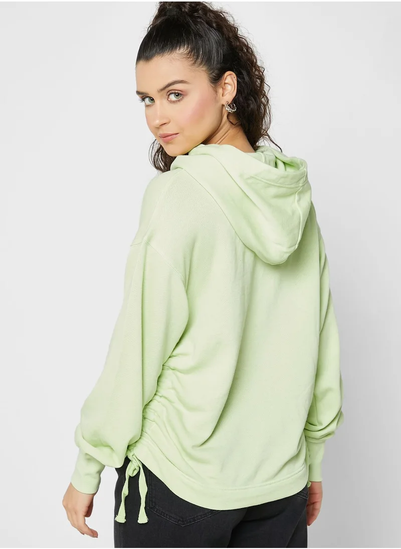 Aerie Ruched Knitted Hoodie