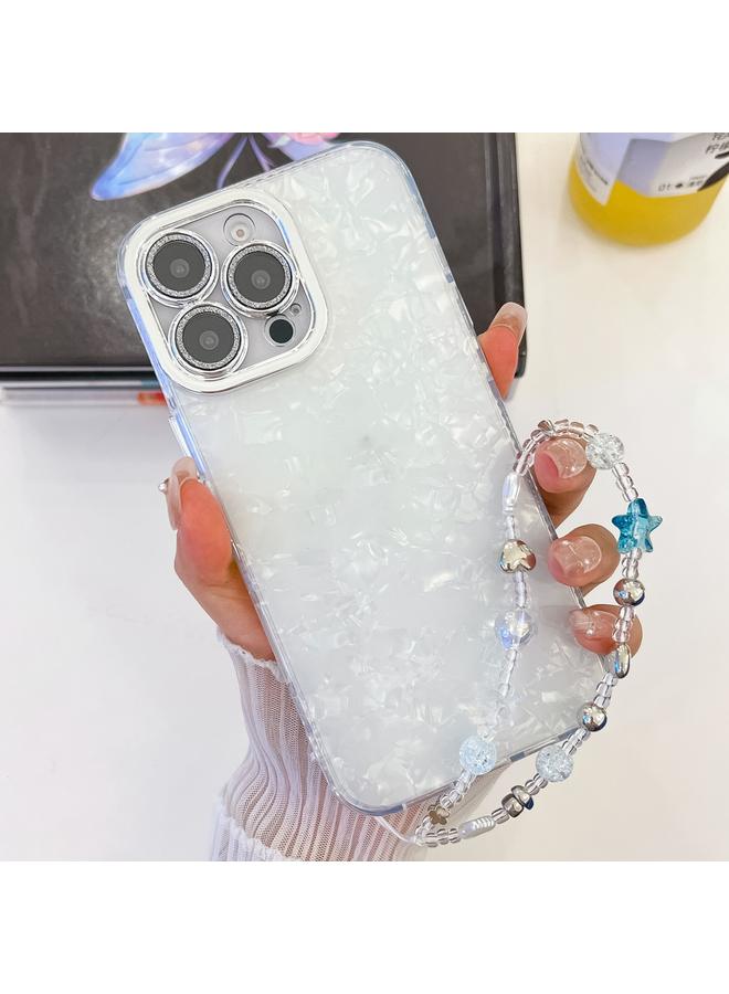 Zaboon Case For iPhone 13 Pro Max Plating Glitter Texture Chain Wristband TPU Phone Case with Lens Film - Image 1