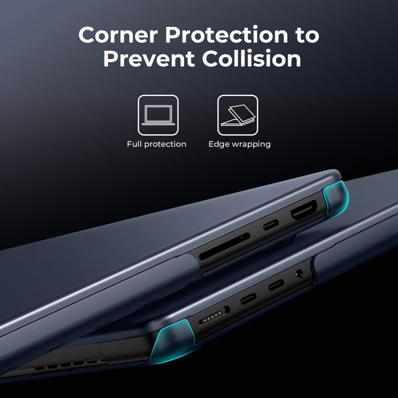 BlueSwan Matte Case for MacBook Pro 14 M5 M4 M3 M2 M1 Pro/Max 2026-2021, Compatible A3426 A3427 A3434 A3401 A3112 A2992 A2918 A2779 A2442, Hard Shell Protective Cover, Matte Midnight - Image 3