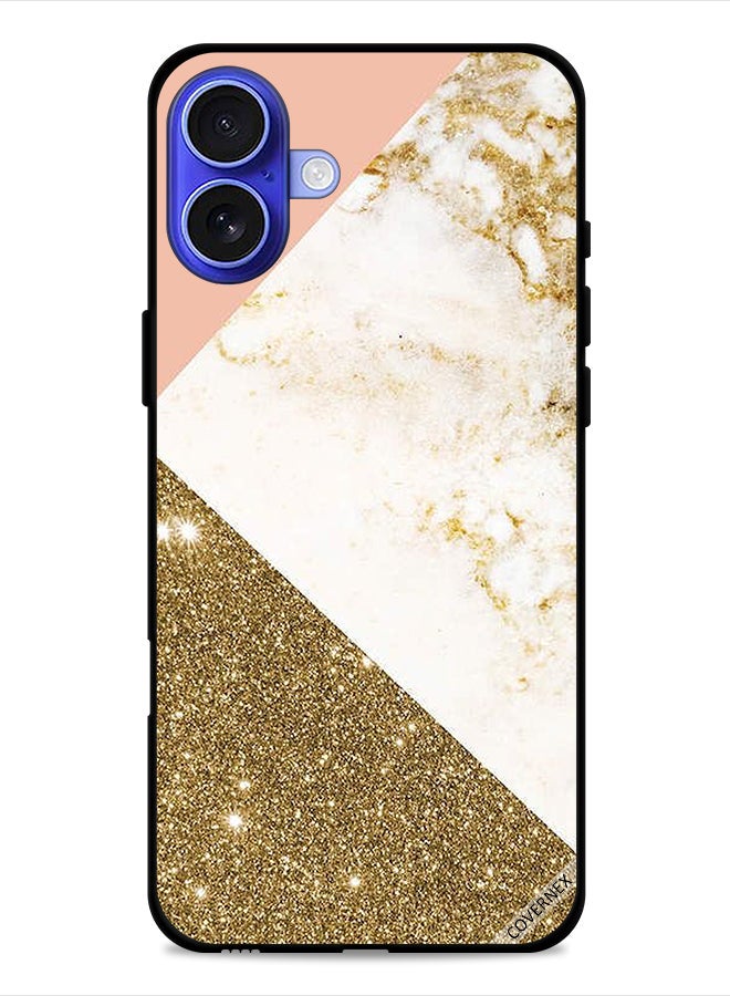 Covernex Apple iPhone 16 Protective Case Cover Glitter & Marble Pattern - Image 1