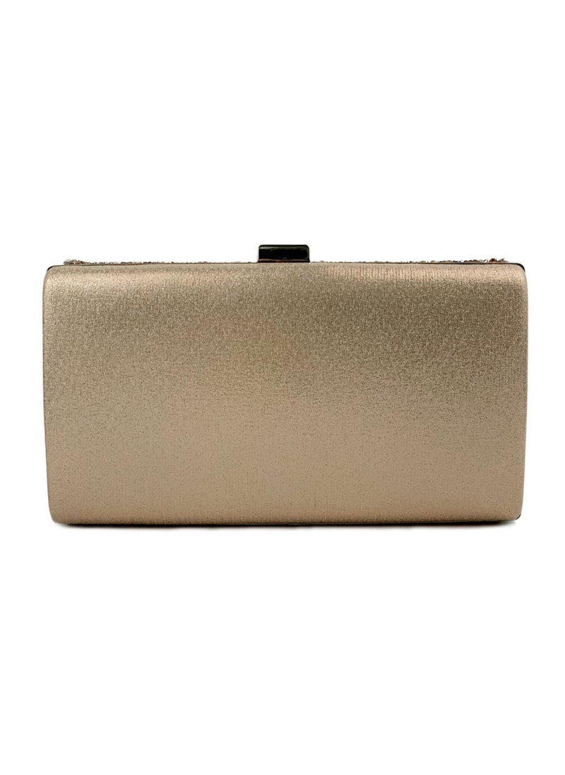 Loquat - Womens Acrylic Clutch Purses Evening Crossbody Bag Shiny Rhinestones Decoration Chain Handbag for Wedding Cocktail Party Prom Champagne - Image 1
