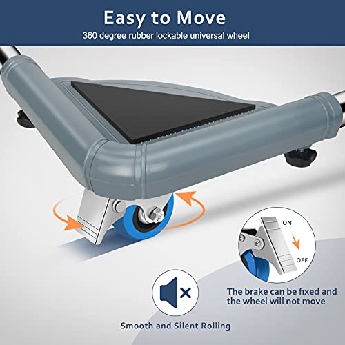 SPACECARE Mini Fridge Stand Furniture Dolly Mobile Roller with 4 Locking Wheels-Base Adjustable Refrigerator Washing Machine Stand Moving Cart- Appliance Dolly Cart Roller Pedestal -Grey - Image 3