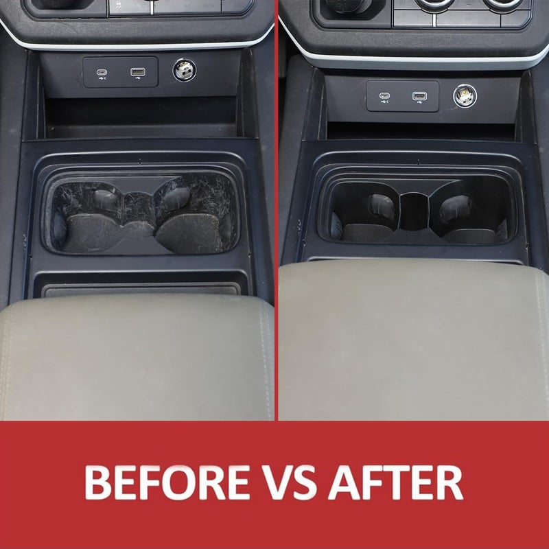 JONKOKO Black Center Console Cup Holder Compatible with Land Rover Defender 90 110 130 2020-2024 Car Cup Holder Expander Storage Box，Drink Cup Holder Organizer Accessories (for Defender 2020-2021) - Image 2
