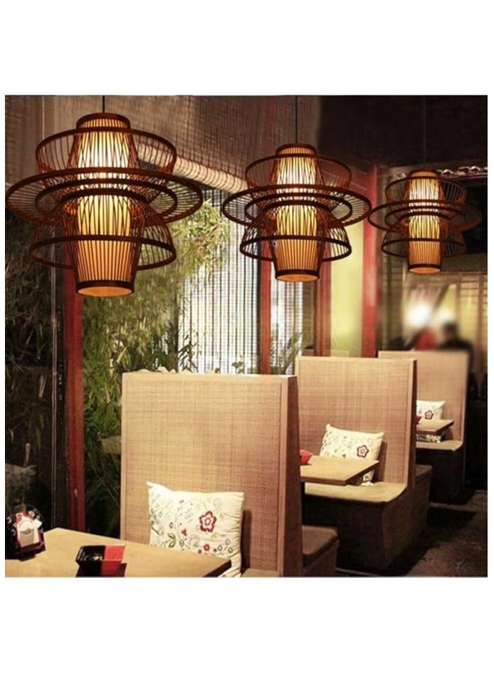 Bamboo Pendant Light Fixture, Japanese Style Hanging Lamp, Modern Asian Dining Room Ceiling Light,(Bulb Not Included)  - Image 4