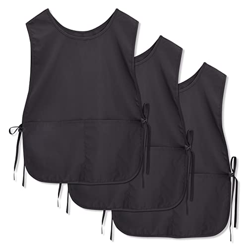 Okuna Outpost 3-Pack Smock Aprons With Pockets - Adjustable Black 19 x 28 in Polyester & Cotton - Washable Cobbler Cotton Apron - Versatile Craft, Garden & Painting Smock - Image 1