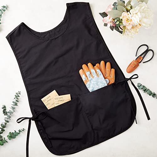 Okuna Outpost 3-Pack Smock Aprons With Pockets - Adjustable Black 19 x 28 in Polyester & Cotton - Washable Cobbler Cotton Apron - Versatile Craft, Garden & Painting Smock - Image 3