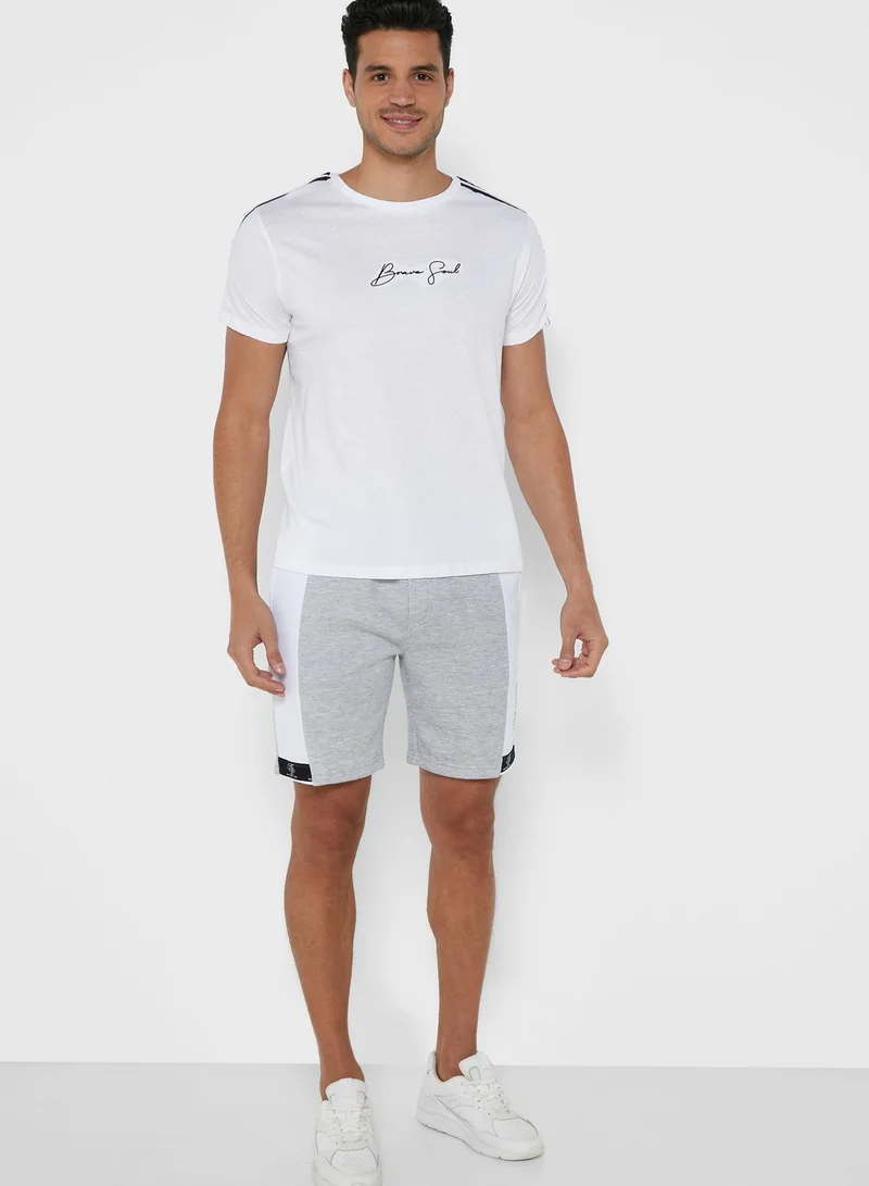 BRAVE SOUL Contrast Side Panel Shorts