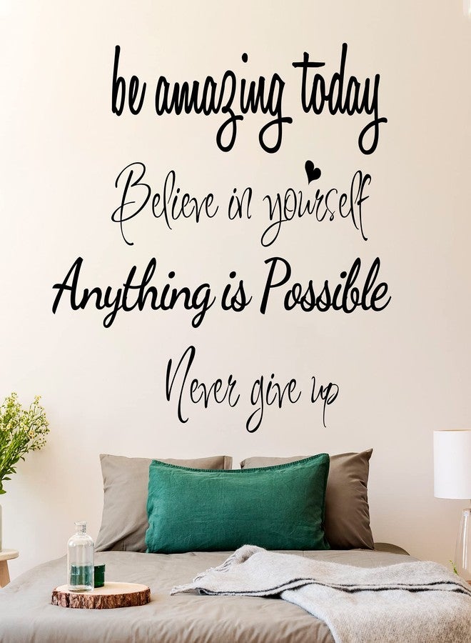 Sinekong Large Inspirational Quote Wall Decals, Removable Positive Saying Lettering Stickers, Motivational Word Decal Peel and Stick for Classroom Home Living Room Bedroom Office DIY Art Decor - Image 2