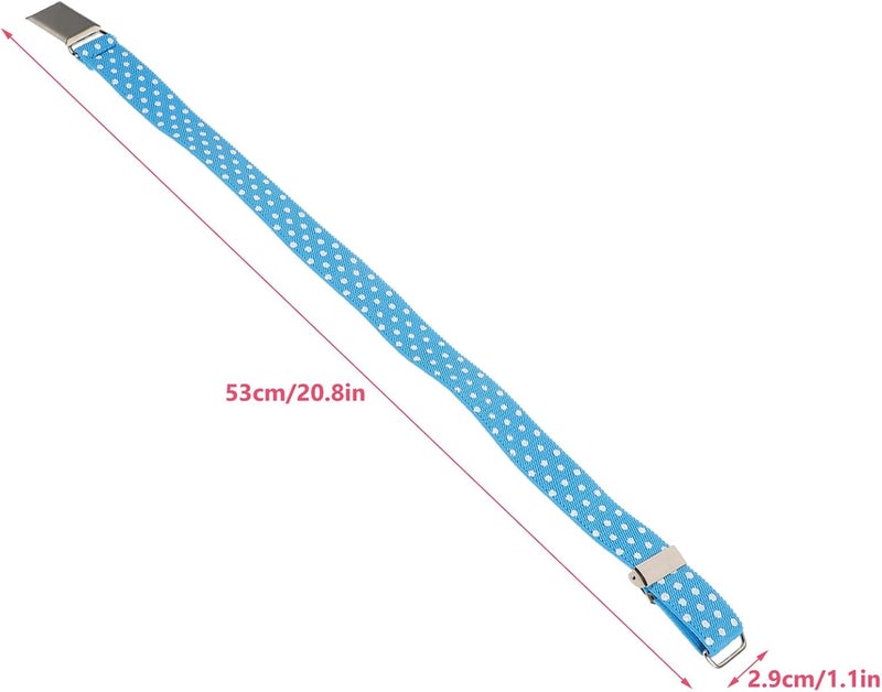 3pcs Adjustable Elastic Waist Belts for and Boys with Metal Buckle, Nylon Strap Pants Belts for Dresses and Casual Wear, Red Pattern Blue Pattern Black Colors - Image 2