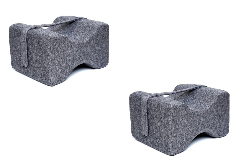 Benzola Your Comfort Partner Knee Pillow for Sleeping Memory Foam Leg Wedge Cushion Side Sleeper AntiSlip Sciatica Pregnancy Grey - Image 4