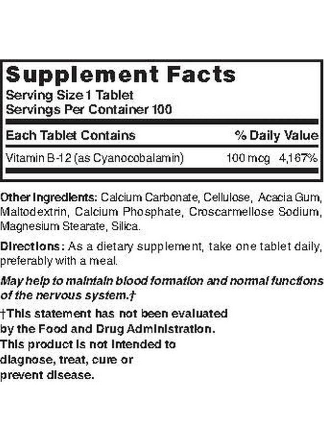 Nature's Blend فيتامين ب-12 NAT 100 ميكروغرام 100 - Image 3