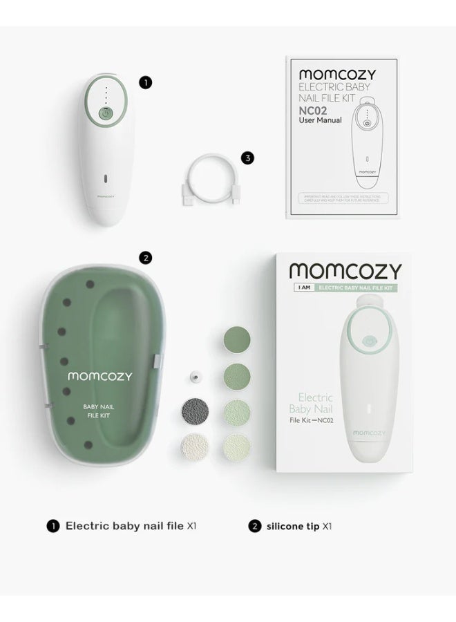 Momcozy Electric Baby Nail File Ultra Quiet Gentle & Safe Nail Care - Image 3