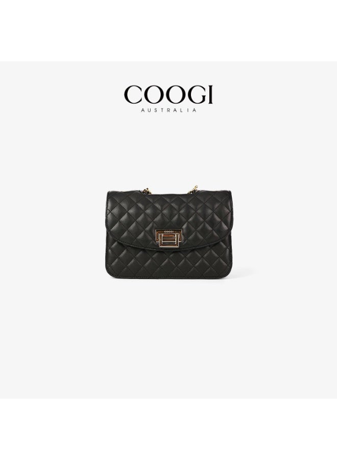 COOGI handbag - premium luxury women's bag, genuine leather, new style, women's shoulder bag, fashionable and versatile, chain strap bag, diamond pattern crossbody bag - Image 1