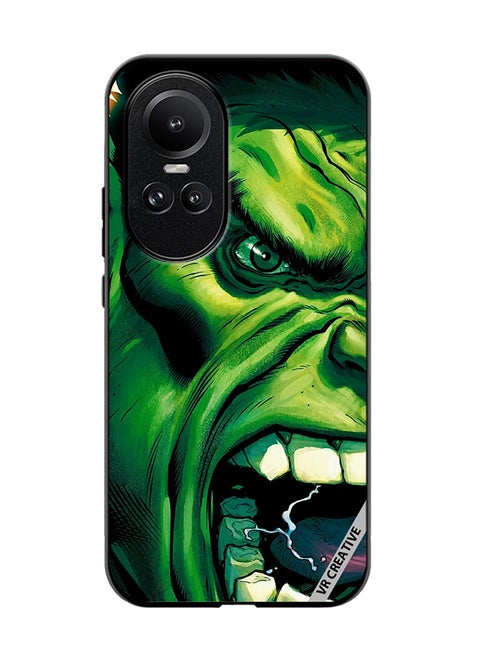 Protective Case Cover For Oppo Reno 10 Hulk Face Design Multicolour