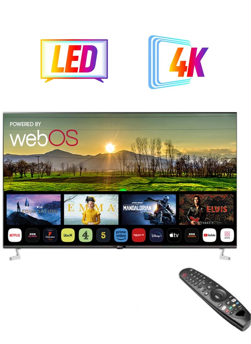Oscar 50 Inch LED WebOS Smart TV, Magic Remote, Cinema Screen Design 4K Ultra HDR, Dolby Audio, Smart Voice Control, Apps YouTube, Netflix, Shahid, OS50JW4KM  - Image 1