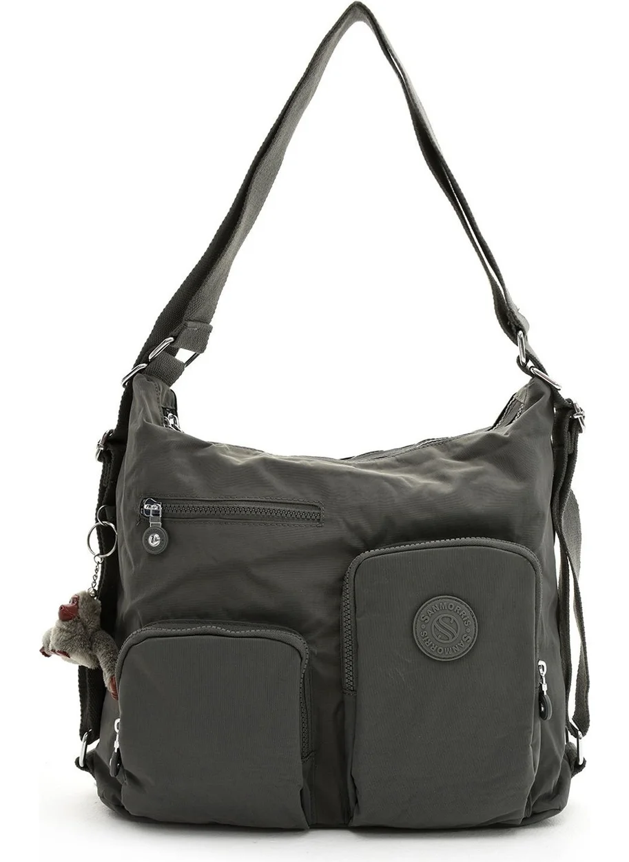Sanmorris Women's Large Size Waterproof Parachute Fabric Cross Strap Shoulder and Backpack with Compartments
