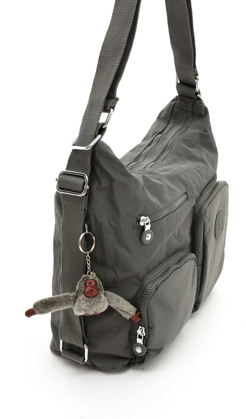 Sanmorris Women's Large Size Waterproof Parachute Fabric Cross Strap Shoulder and Backpack with Compartments - Image 3