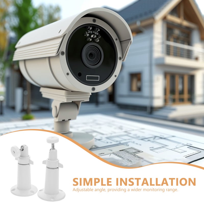 2pcs Security Camera Universal Mounting Bracket Adjustable Camera Wall Mounting Holder for Indoor and Outdoor Security - Image 2