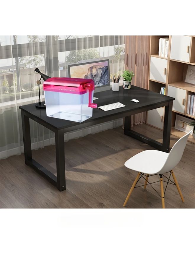 Sea Blue Manual Heavy Duty Paper Shredder Vertical Feed No Power Needed Desktop Use - Image 3