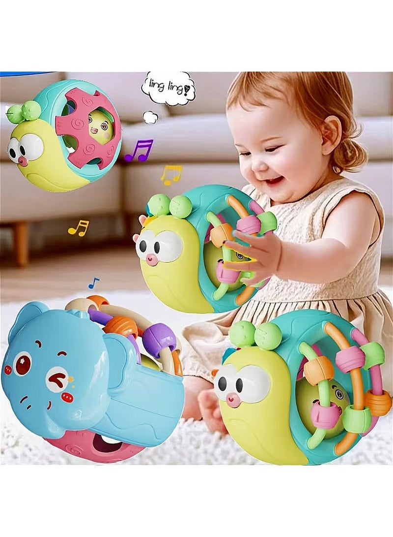 YOUGE 2PCS Head Baby Grade Vibrating Hand Bell Toy Sensory Development Grip Training Soothing Tactile Stimulation ﻿ - Image 1