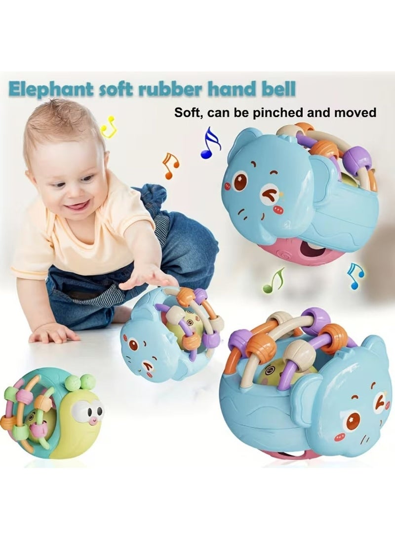 YOUGE 2PCS Head Baby Grade Vibrating Hand Bell Toy Sensory Development Grip Training Soothing Tactile Stimulation ﻿ - Image 4