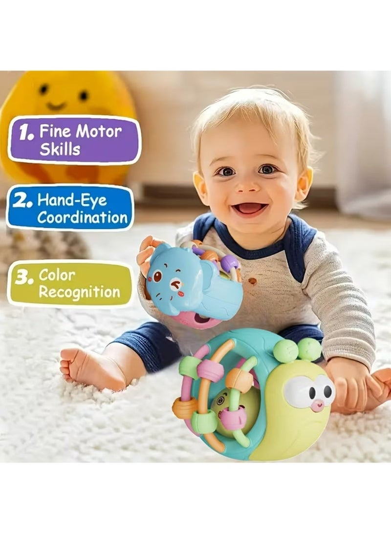 YOUGE 2PCS Head Baby Grade Vibrating Hand Bell Toy Sensory Development Grip Training Soothing Tactile Stimulation ﻿ - Image 2