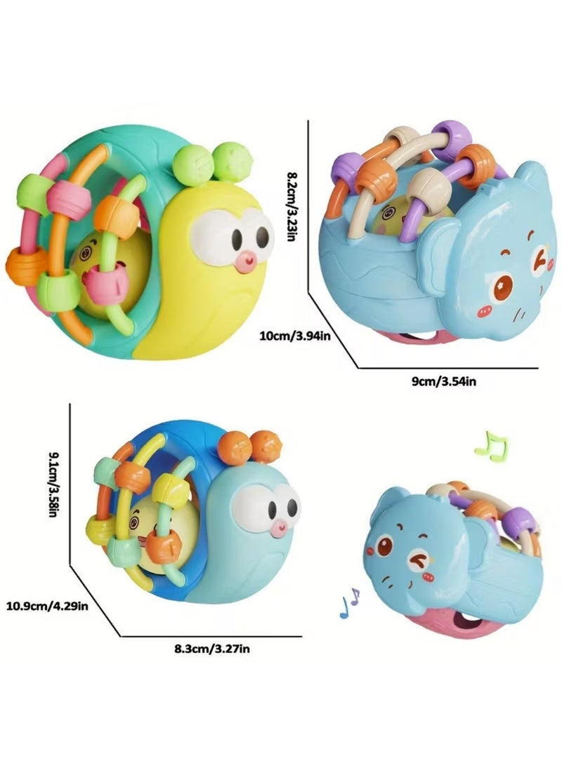 YOUGE 2PCS Head Baby Grade Vibrating Hand Bell Toy Sensory Development Grip Training Soothing Tactile Stimulation ﻿ - Image 3