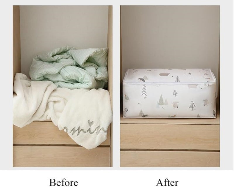 COFIEX COFIEX MoistureProof Quilt Storage Bags Keep Quilts Coats Jackets Pillows and Blankets Organized DustFree and MildewFree Perfect for Underbed Storage Pack of 3 - Image 5