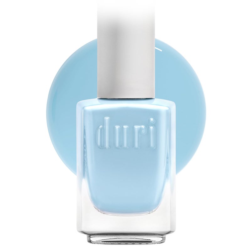 duri Nail Polish, 107S Cloud True Blue, Pastel Blue Color, Full Coverage, Glossy Finish, Quck Drying, 0.45 Fl Oz - Image 1
